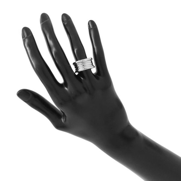 ブルガリ リング ビーゼロワン B-zero1 4バンド K18WGホワイトゴールド リングサイズ52 指輪 ジュエリー