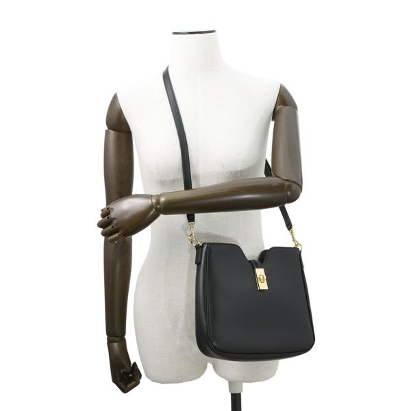 セリーヌ ショルダーバッグ スモール カミーユ 16(セーズ) ソフト バッグ スムースカーフレザー 120693 CELINE 黒 2way