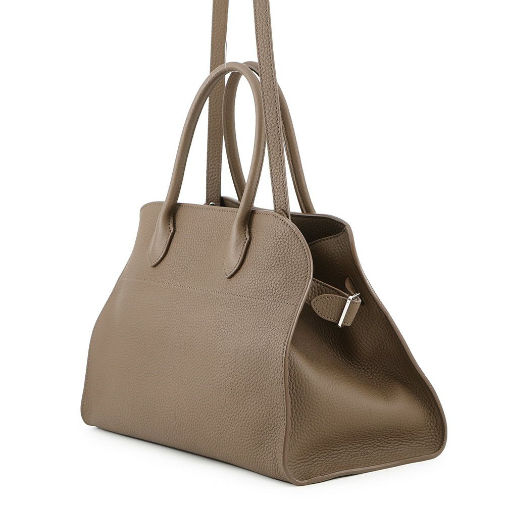 ザ ロウ ハンドバッグ ソフトマルゴー12 レザー W1586 THE ROW 2way ブラウン