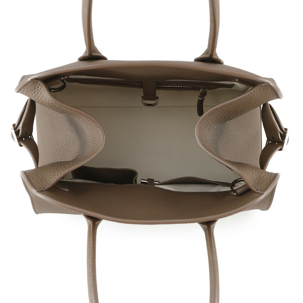 ザ ロウ ハンドバッグ ソフトマルゴー12 レザー W1586 THE ROW 2way ブラウン