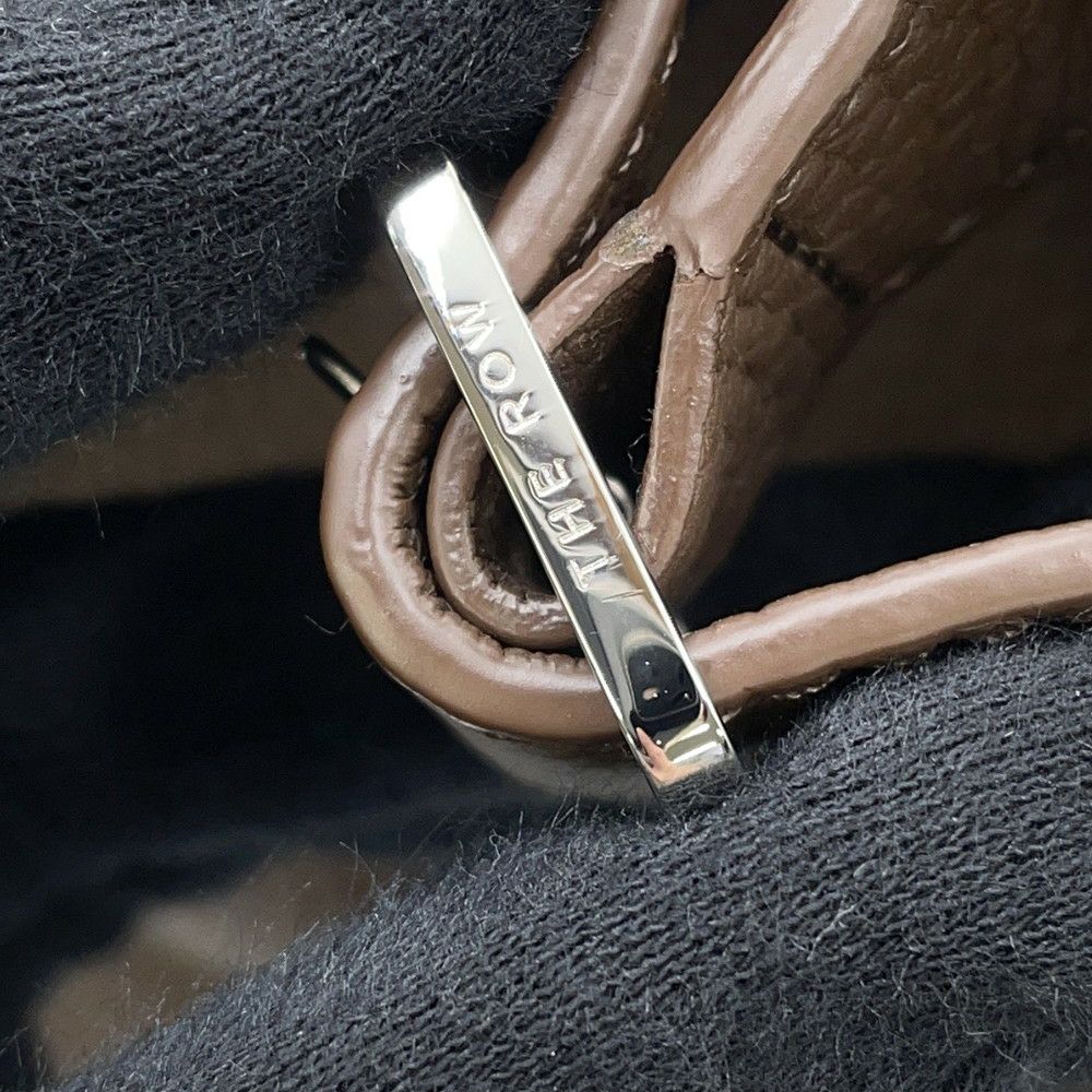 ザ ロウ ハンドバッグ ソフトマルゴー12 レザー W1586 THE ROW 2way ブラウン