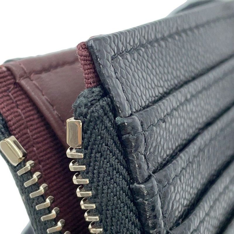 シャネル コインケース マトラッセ ココマーク キャビアスキン AP3179 フラグメント カードケース 黒