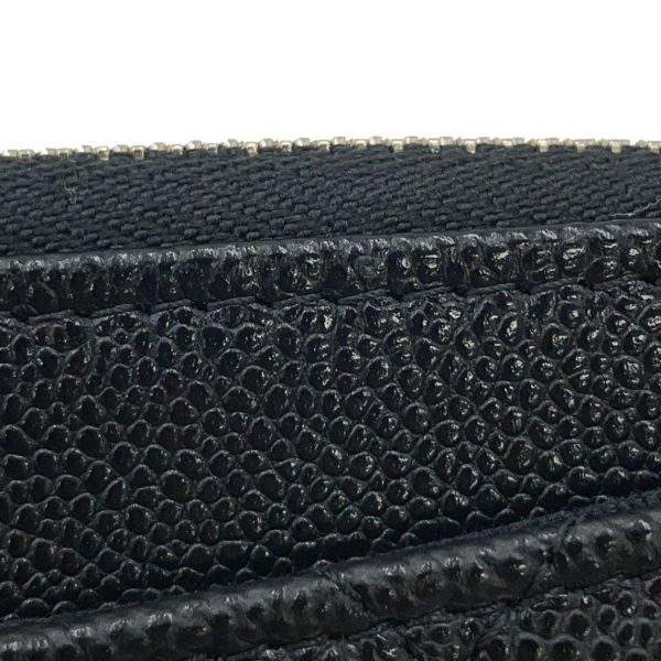 シャネル コインケース マトラッセ ココマーク キャビアスキン AP3179 フラグメント カードケース 黒