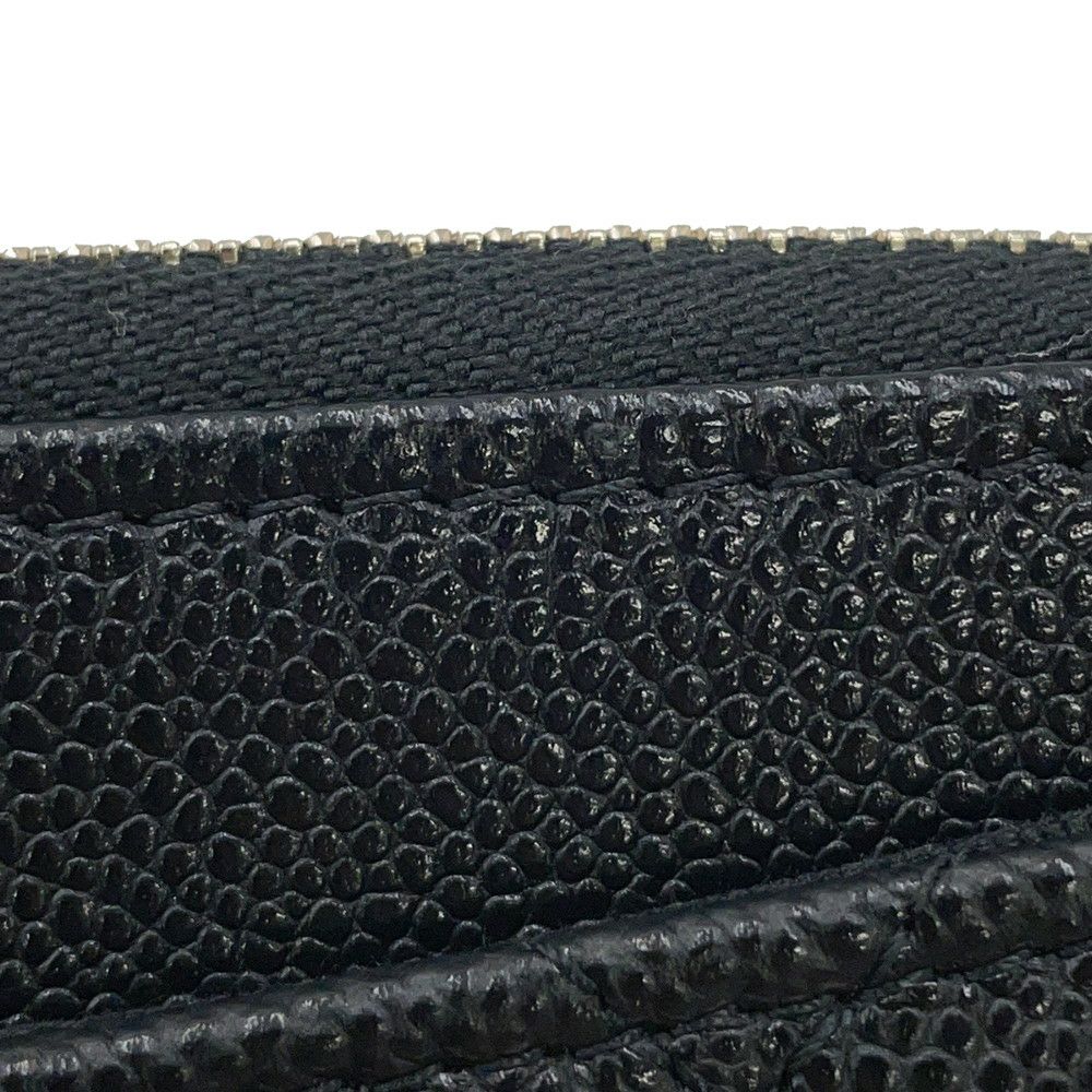 シャネル コインケース マトラッセ ココマーク キャビアスキン AP3179 フラグメント カードケース 黒