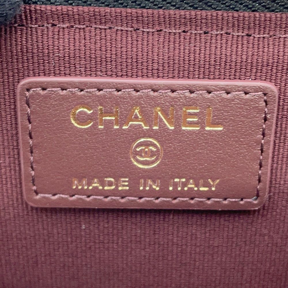 シャネル コインケース マトラッセ ココマーク キャビアスキン AP3179 フラグメント カードケース 黒