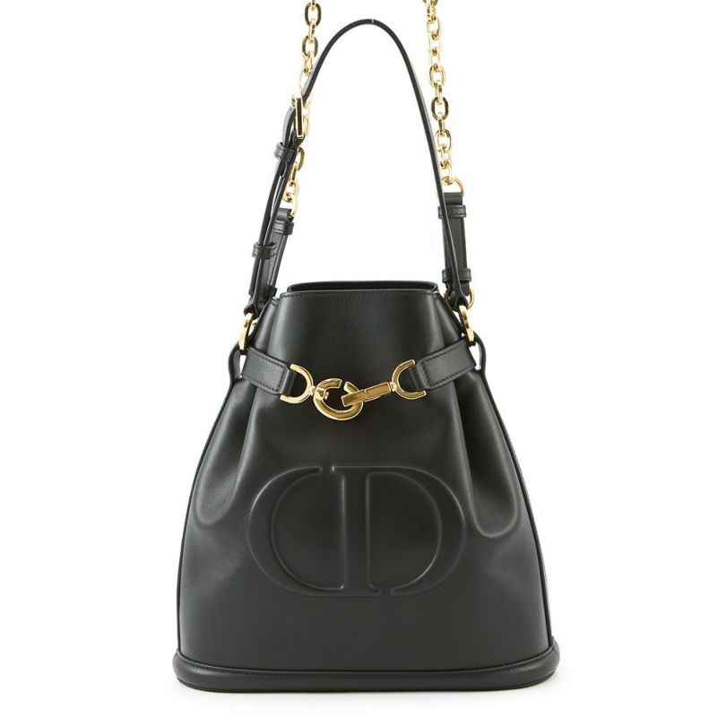 ディオール ハンドバッグ C'est Dior セディオール ミディアム M2271UBHA 2way 黒