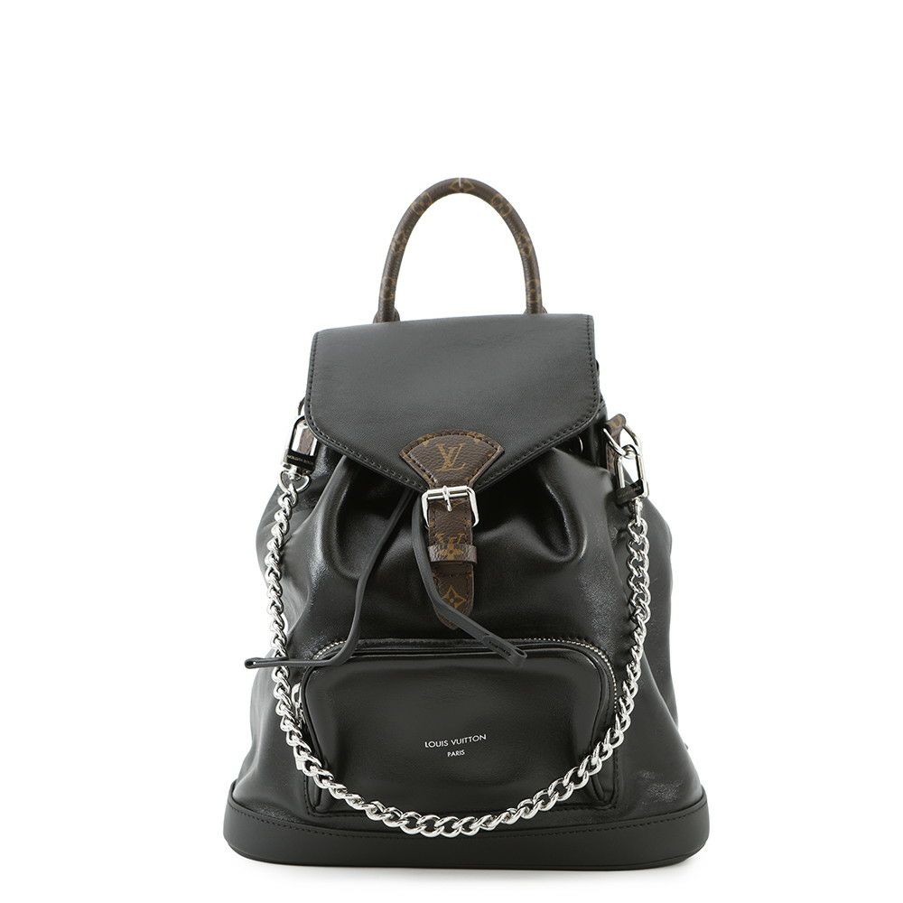 ルイヴィトン リュック ラムレザー モンスリ バイブPM M12587 LOUIS VUITTON ヴィトン バッグ 黒 ブラック