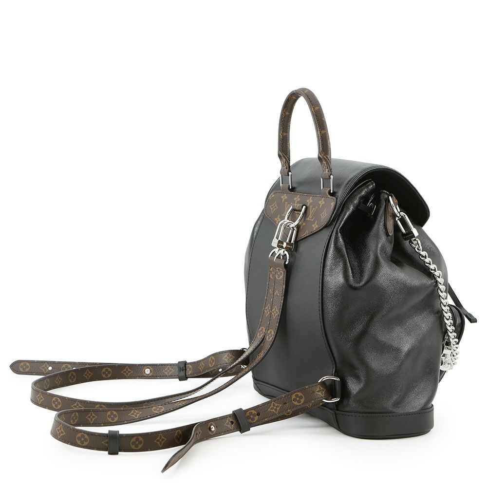 ルイヴィトン リュック ラムレザー モンスリ バイブPM M12587 LOUIS VUITTON ヴィトン バッグ 黒 ブラック