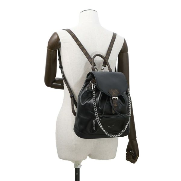 ルイヴィトン リュック ラムレザー モンスリ バイブPM M12587 LOUIS VUITTON ヴィトン バッグ 黒 ブラック