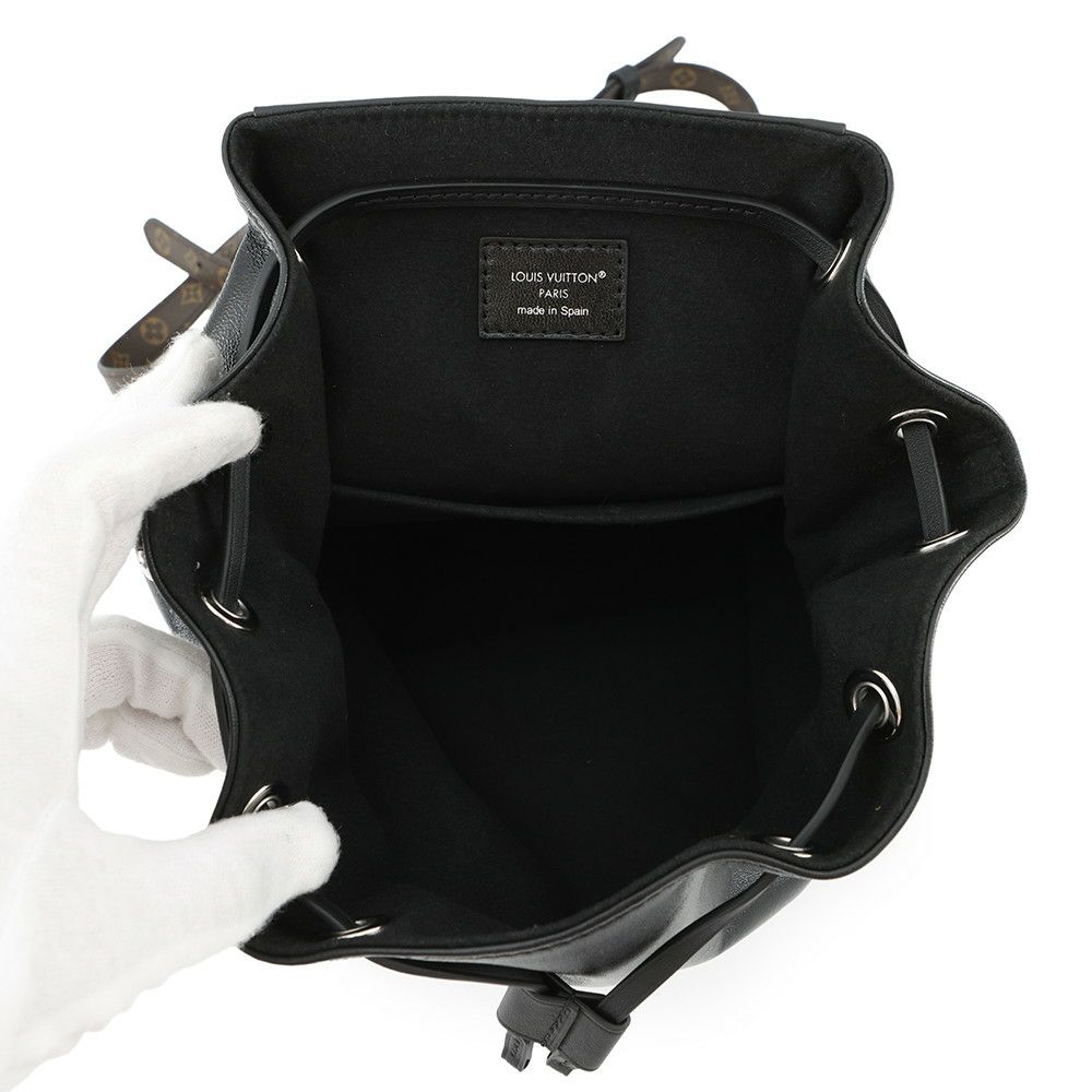 ルイヴィトン リュック ラムレザー モンスリ バイブPM M12587 LOUIS VUITTON ヴィトン バッグ 黒 ブラック