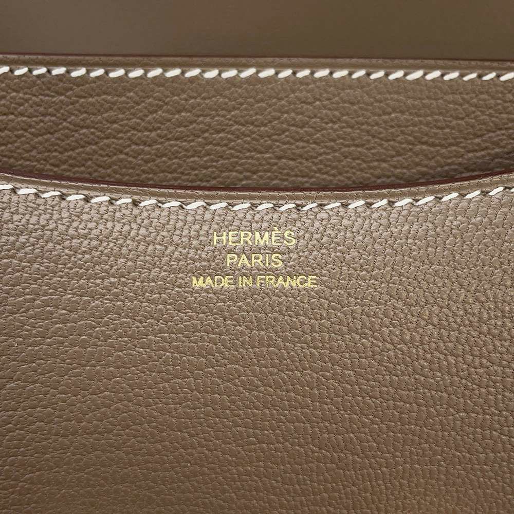 エルメス ミニ コンスタンス3 ミロワール エトゥープ/ゴールド金具 シェブルミゾル B刻印