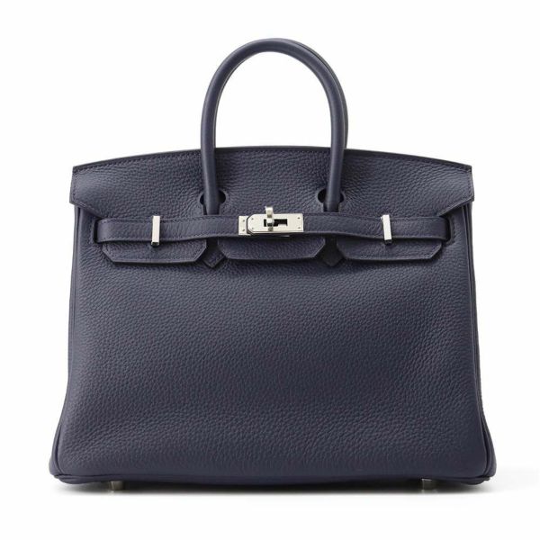 エルメス バーキン25 ブルーニュイ/シルバー金具 トゴ A刻印 HERMES Birkin ハンドバッグ