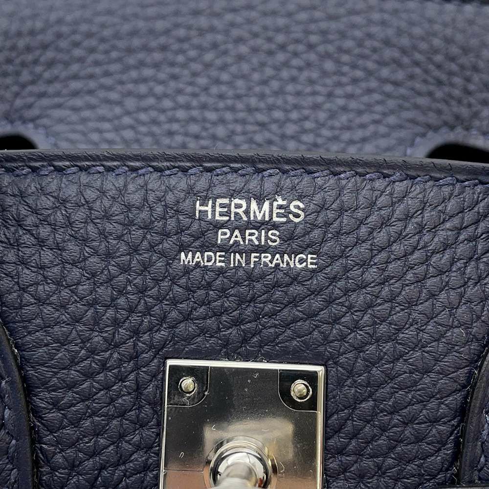 エルメス バーキン25 ブルーニュイ/シルバー金具 トゴ A刻印 HERMES Birkin ハンドバッグ