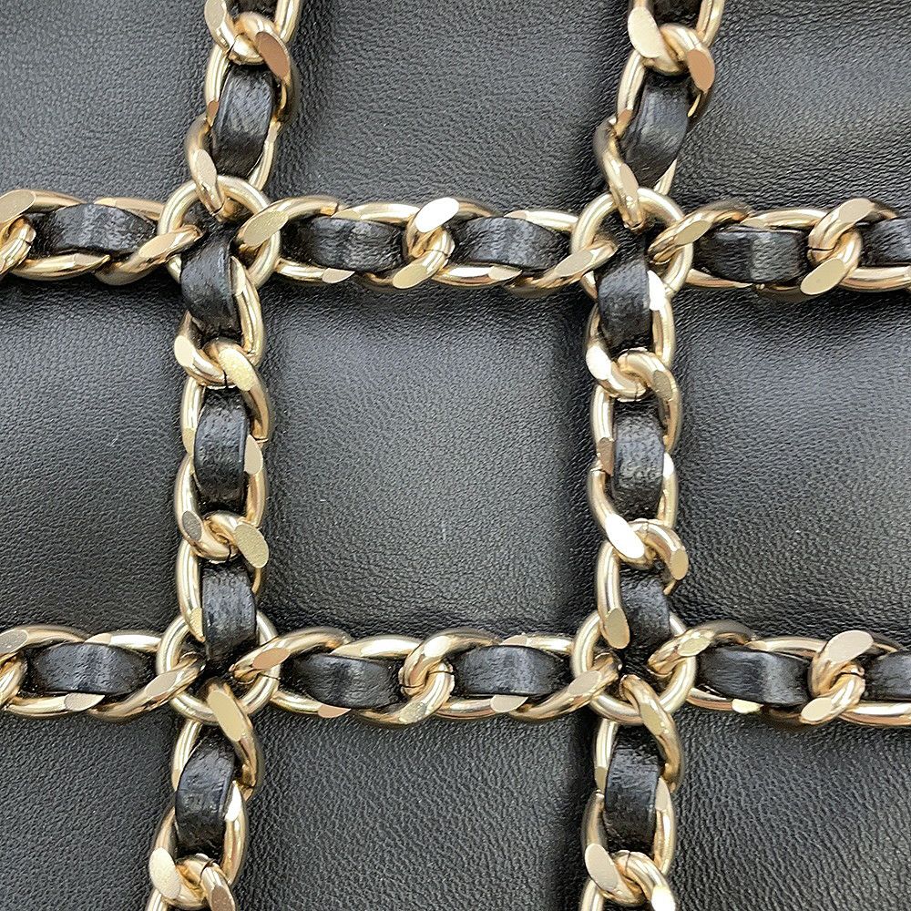 シャネル チェーンショルダーバッグ ココマーク ラムスキン AS1622 CHANEL 黒
