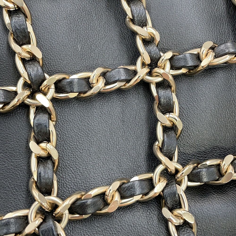 シャネル チェーンショルダーバッグ ココマーク ラムスキン AS1622 CHANEL 黒