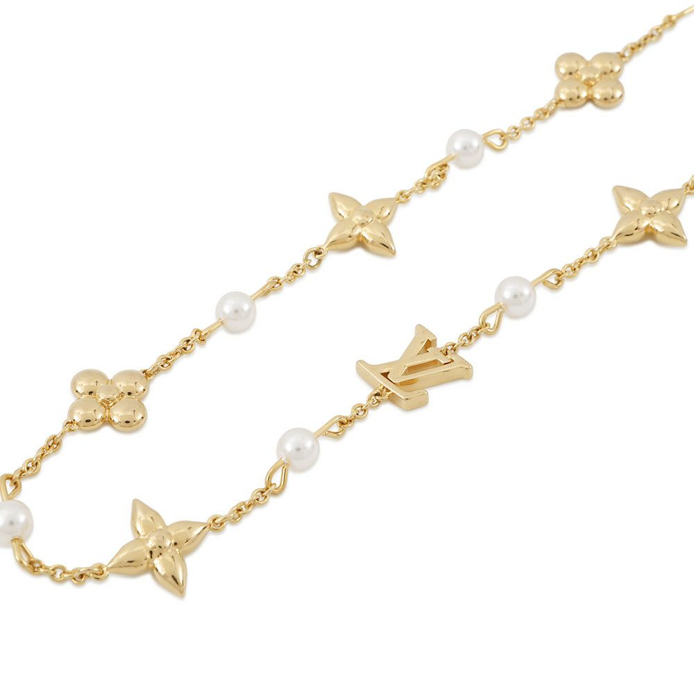 ルイヴィトン ネックレス フェイクパール メタル ルイザ M01610 LOUIS VUITTON アクセサリー