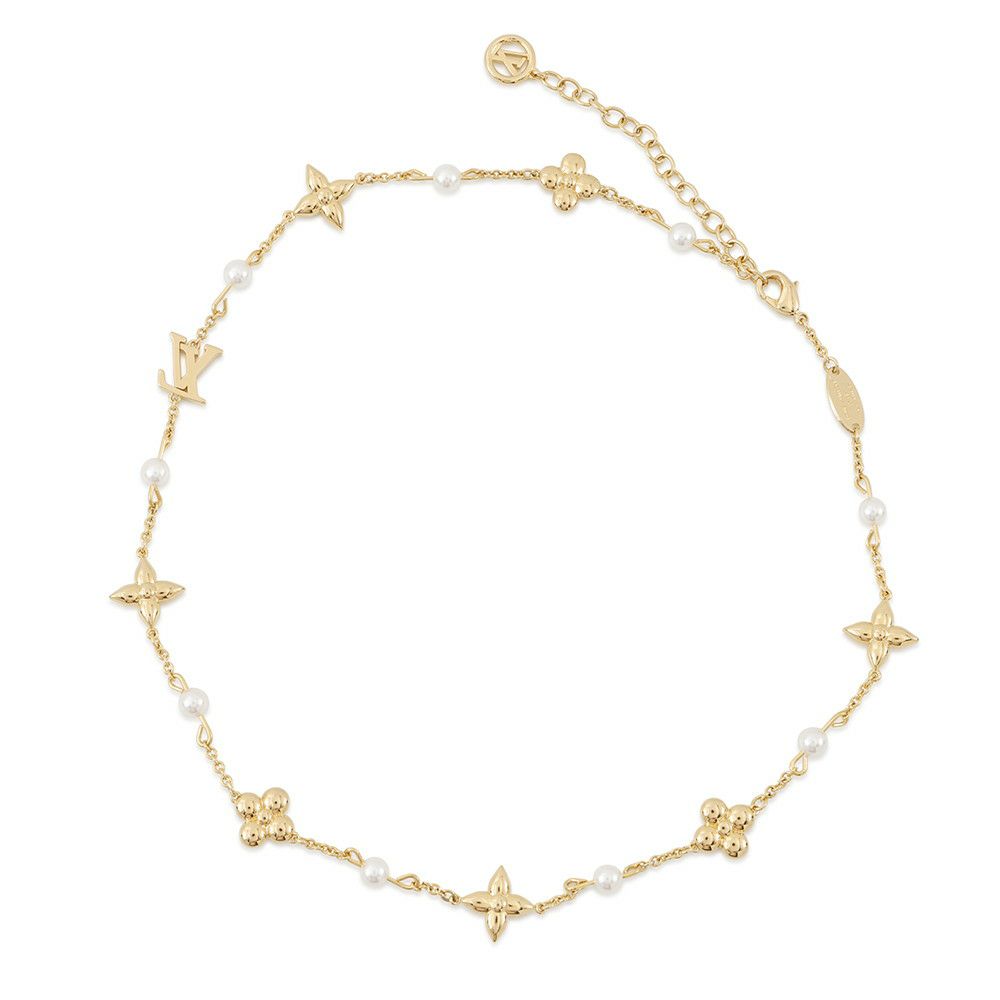 ルイヴィトン ネックレス フェイクパール メタル ルイザ M01610 LOUIS VUITTON アクセサリー