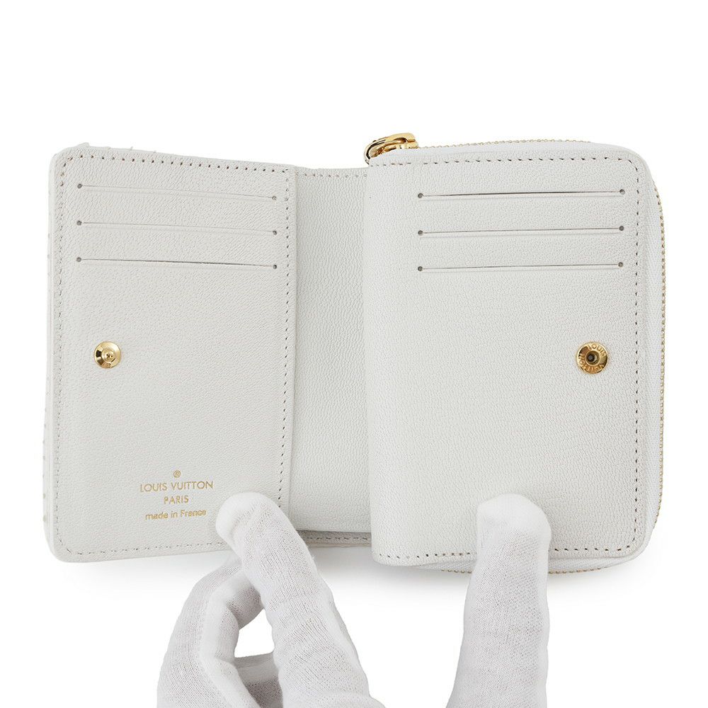 ルイヴィトン 二つ折り財布 モノグラム パイソン ポルトフォイユ・ルー N82402 LOUIS VUITTON 白 ホワイト