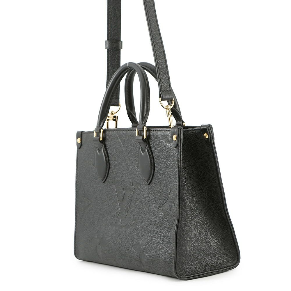 ルイヴィトン トートバッグ モノグラム・アンプラント オンザゴーPM M45653 LOUIS VUITTON  ヴィトン 2way 黒 ブラック