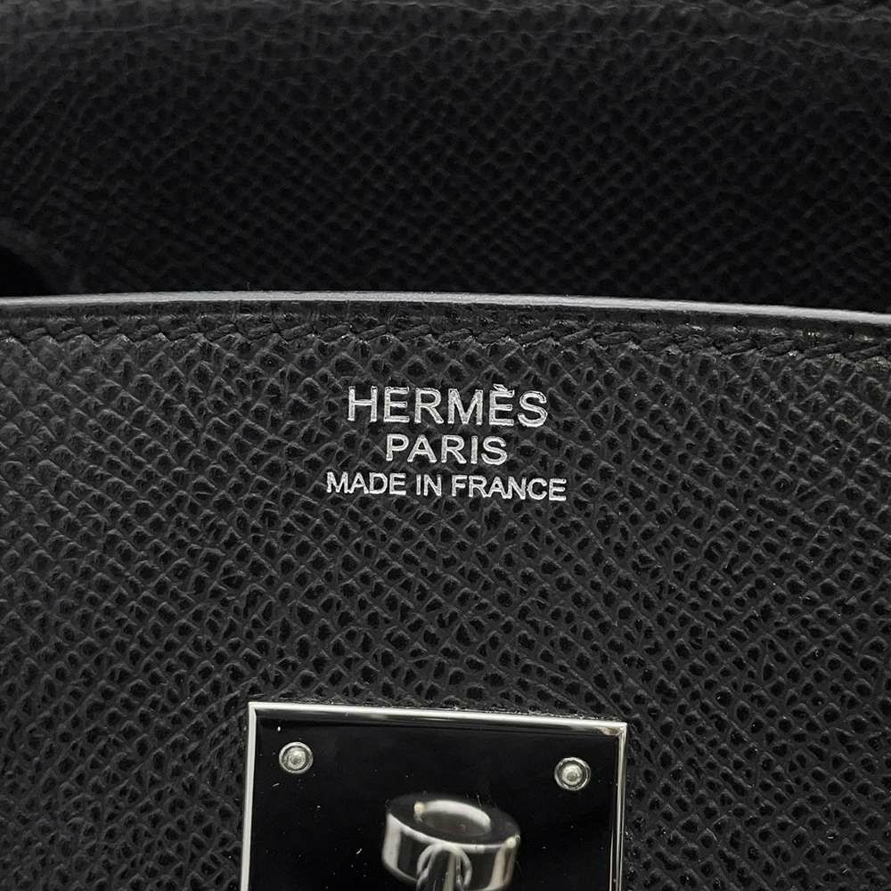 エルメス バーキン30 ブラック/シルバー金具 ヴォーエプソン K刻印 HERMES Birkin ハンドバッグ  黒