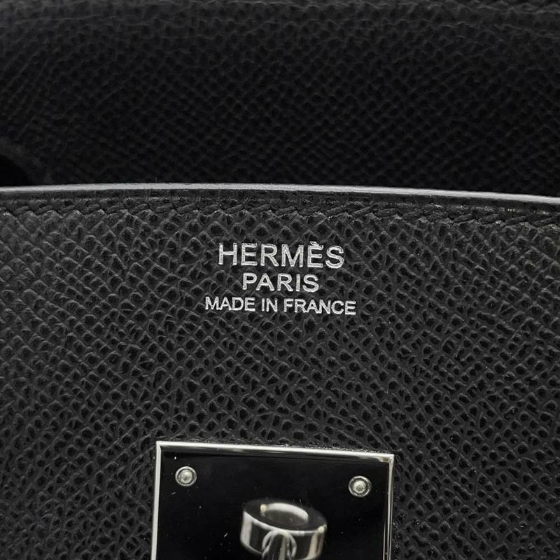 エルメス バーキン30 ブラック/シルバー金具 ヴォーエプソン K刻印 HERMES Birkin ハンドバッグ  黒