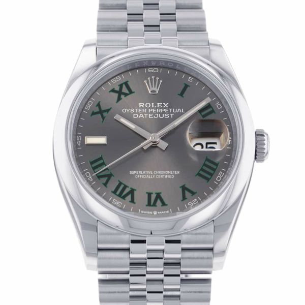 ロレックス デイトジャスト36 ランダムシリアル ルーレット 126200 ROLEX 腕時計 スレート文字盤 安心保証 |  中古・新品ブランド販売ギャラリーレア公式通販