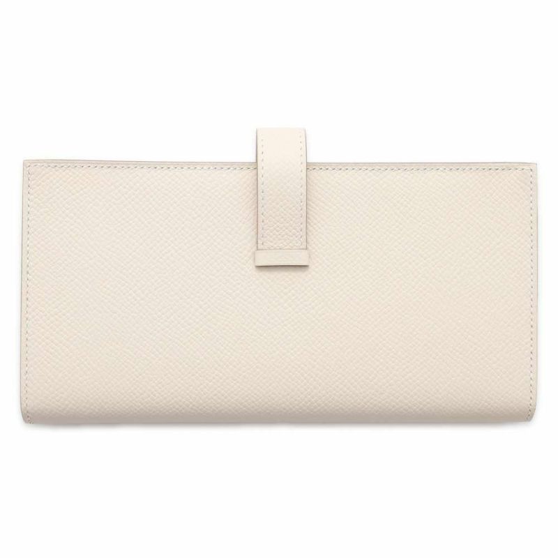 エルメス 長財布 ベアンスフレ クレ/シルバー金具 ヴォーエプソン W刻印 HERMES 財布