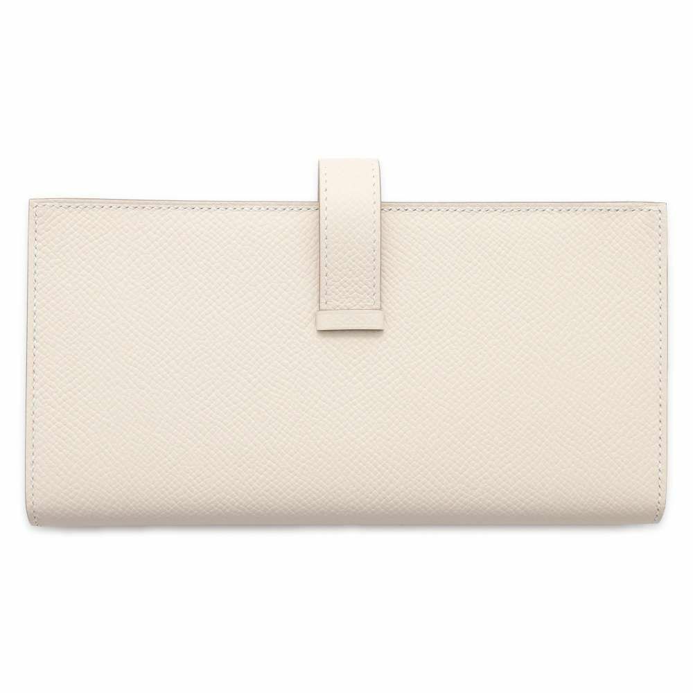 エルメス 長財布 ベアンスフレ クレ/シルバー金具 ヴォーエプソン W刻印 HERMES 財布