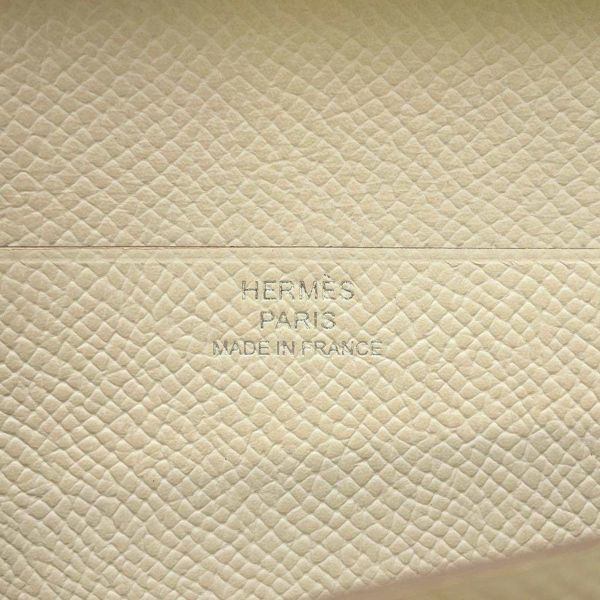 エルメス 長財布 ベアンスフレ クレ/シルバー金具 ヴォーエプソン W刻印 HERMES 財布