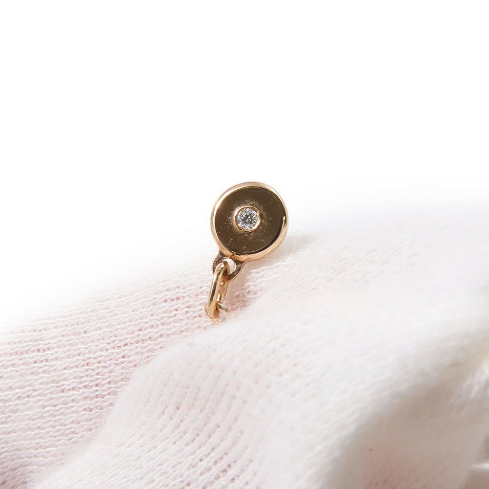 エルメス ピアス シェーヌダンクル ニューファランドールTPM ダイヤモンド 2P 計0.02ct K18PGピンクゴールド HERMES アシンメトリー