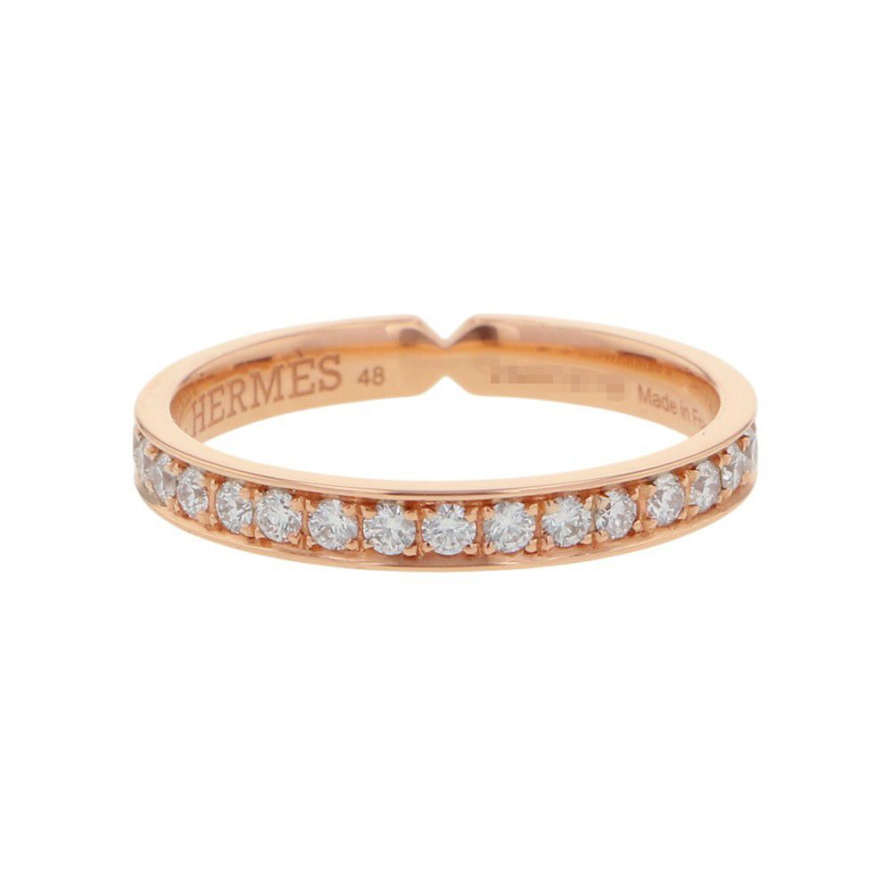 エルメス リング エヴァー・ケリー ダイヤモンド 31P 計0.41ct K18PGピンクゴールド サイズ48 HERMES ウェディングリング 指輪