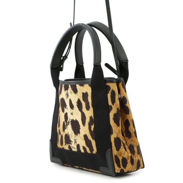 バレンシアガ ハンドバッグ レオパード ネイビーカバ XS 390346 ポーチ付 BALENCIAGA 2wayショルダーバッグ 黒