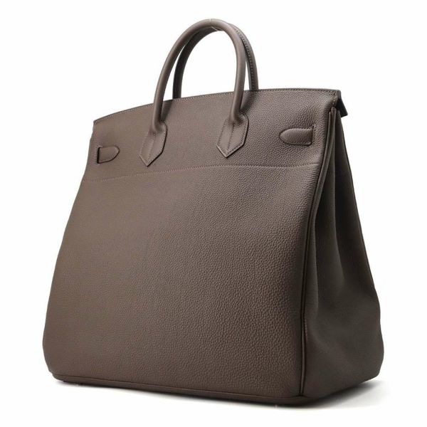 エルメス ハンドバッグ オータクロア40 カフェ/シルバー金具 トゴ W刻印 HERMES バッグ