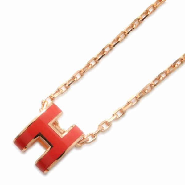 エルメス ネックレス ミニ・ポップアッシュ ピンク/ピンクゴールド金具 HERMES アクセサリー