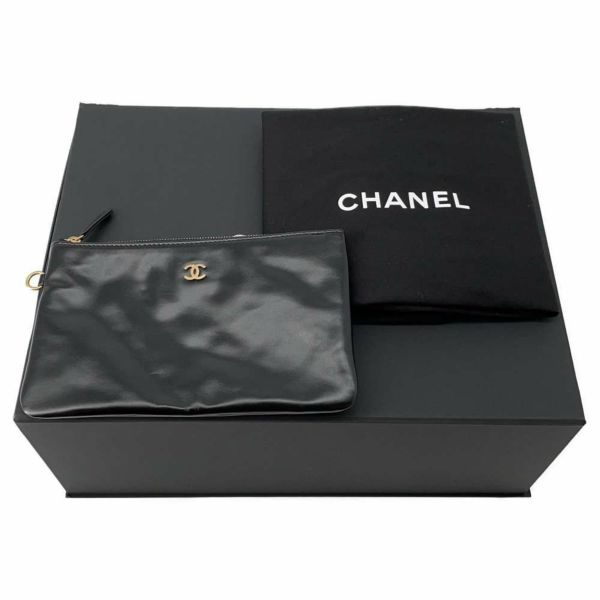 シャネル ハンドバッグ CHANEL 22 マトラッセ スモール シャイニーカーフ AS3260 ポーチ付き 黒