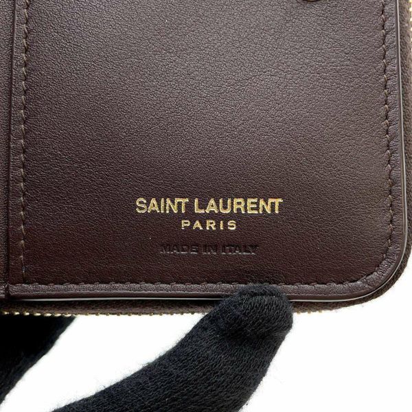 サンローランパリ 二つ折り財布 YSLライン コンパクト ジップウォレット 670285 SAINT LAURENT PARIS 財布