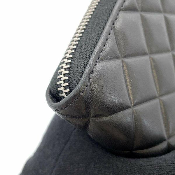 シャネル 長財布 ココマーク マトラッセ ラムスキン A80110 CHANEL 財布 黒