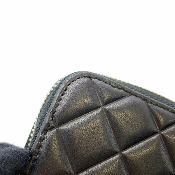 シャネル 長財布 ココマーク マトラッセ ラムスキン A80110 CHANEL 財布 黒