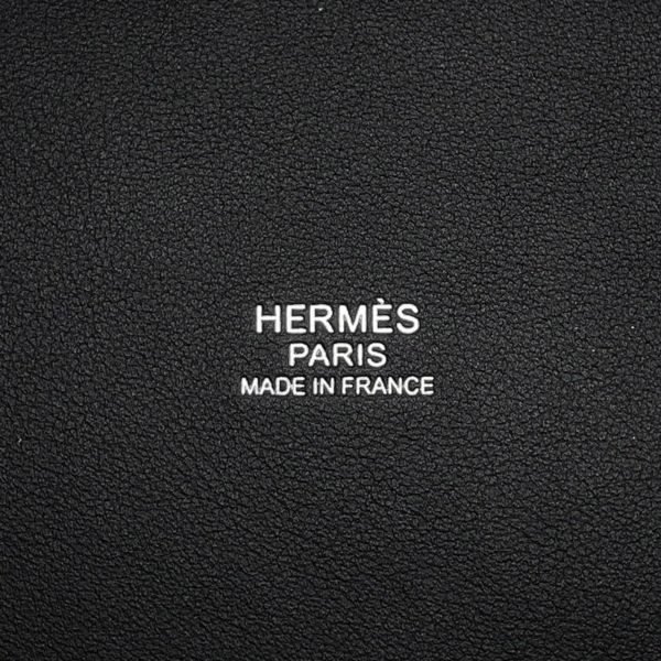 エルメス ハンドバッグ ピコタンロックPM カーゴ ブラック/シルバー金具 トワルゴエラン/スイフト K刻印 黒