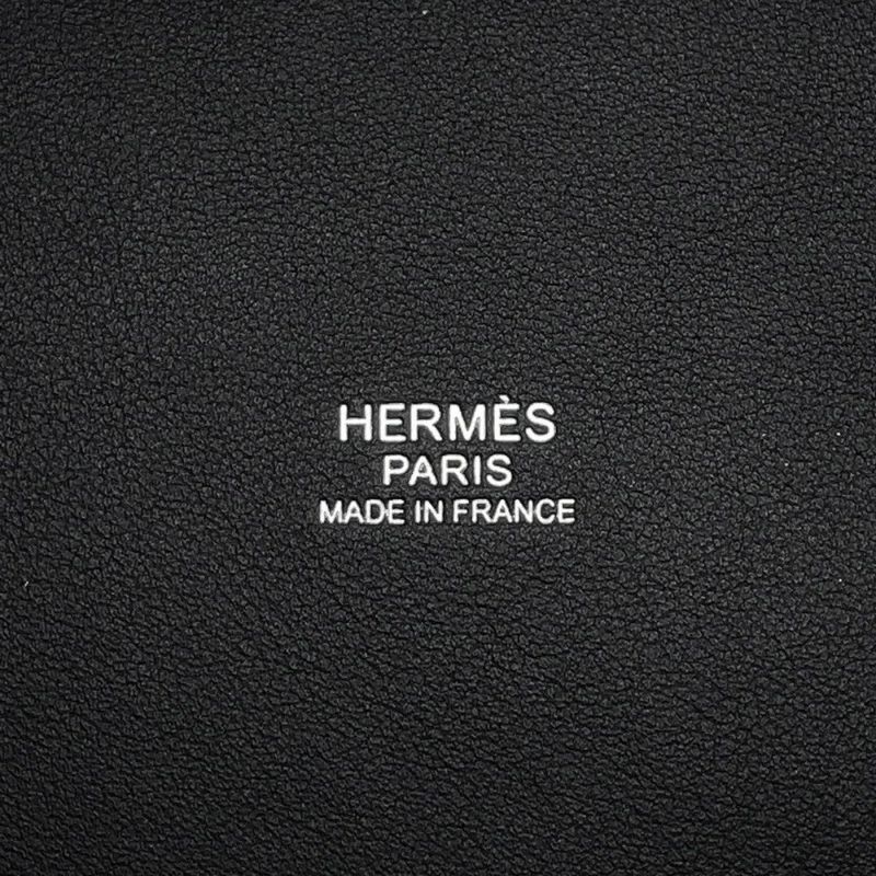 エルメス ハンドバッグ ピコタンロックPM カーゴ ブラック/シルバー金具 トワルゴエラン/スイフト K刻印 黒