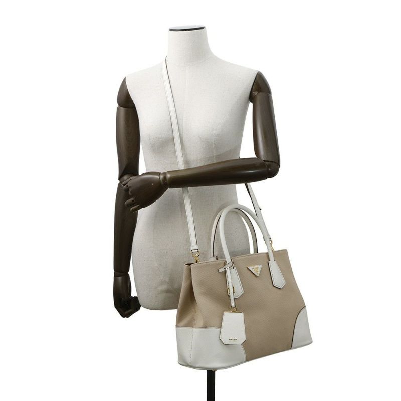 プラダ ハンドバッグ サフィアーノ キュイール キャンバス BN2775 PRADA 2wayショルダー