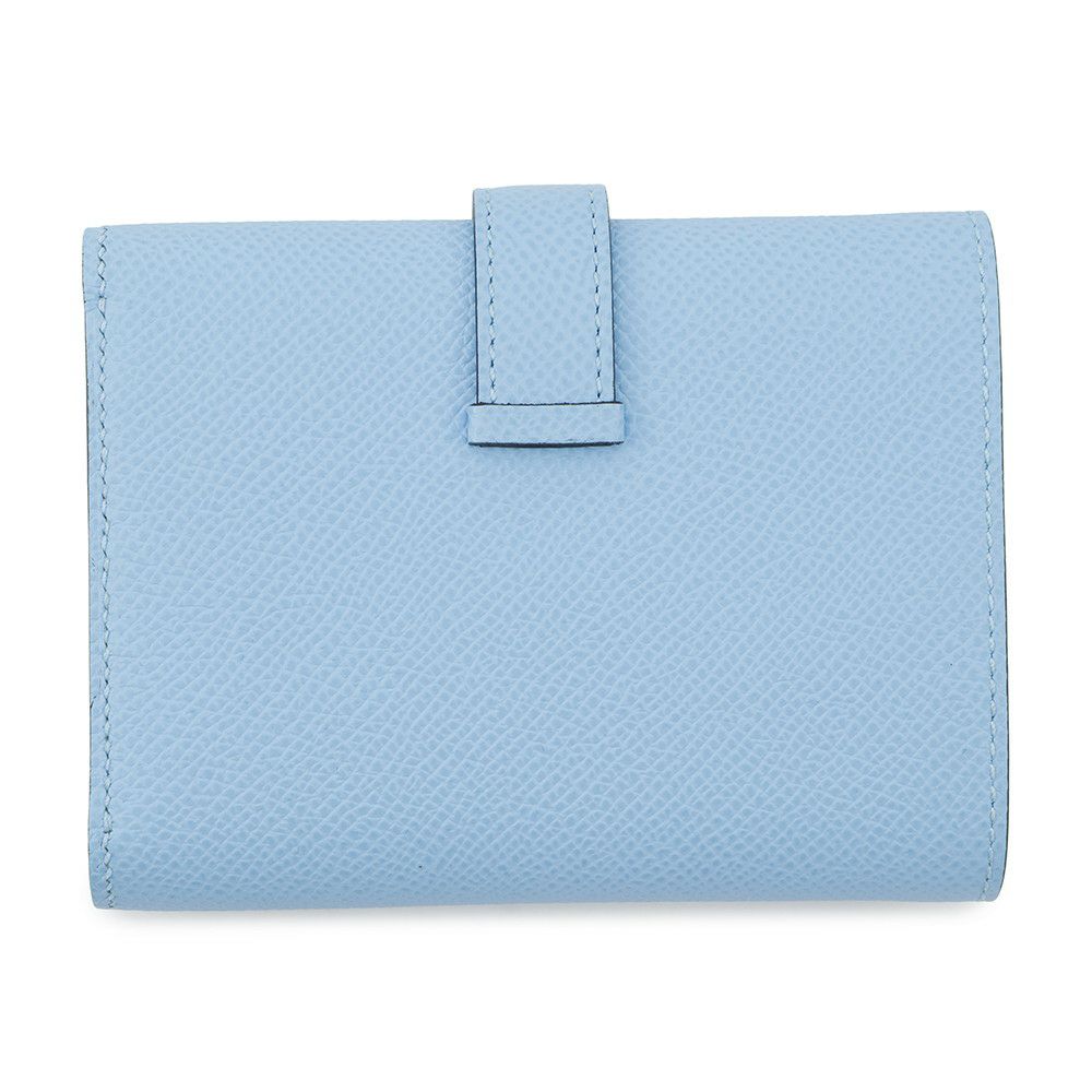 エルメス 三つ折り財布 ベアンコンビネ ヴェルソ セレステ/ヴェールジェイド/シルバー金具 エプソン B刻印