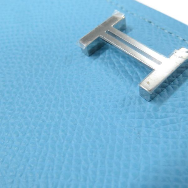 エルメス 三つ折り財布 ベアンコンビネ ヴェルソ セレステ/ヴェールジェイド/シルバー金具 エプソン B刻印