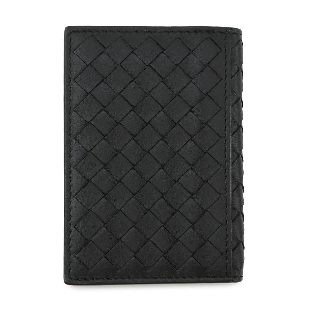 ボッテガヴェネタ カードケース イントレチャート カーフレザー 464902 BOTTEGA VENETA パスケース 黒