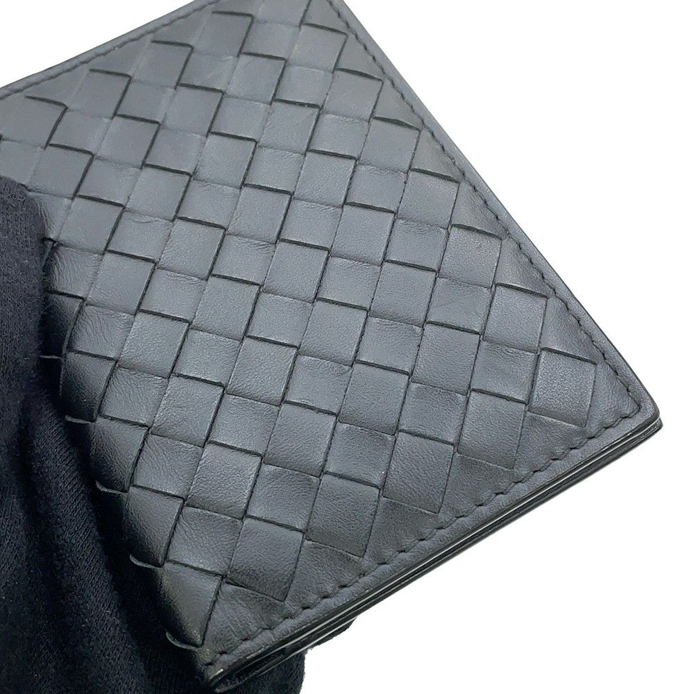 ボッテガヴェネタ カードケース イントレチャート カーフレザー 464902 BOTTEGA VENETA パスケース 黒