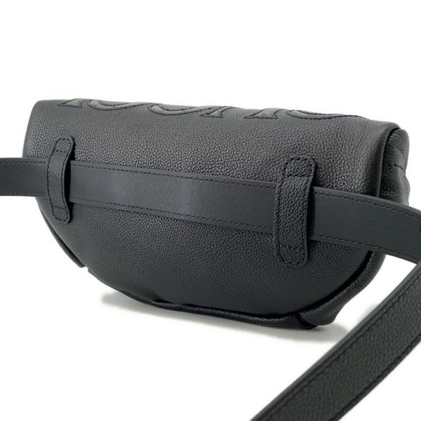 グッチ ボディバッグ インレイ ロゴ ベルトバッグ レザー 768111 GUCCI ウエストポーチ 黒