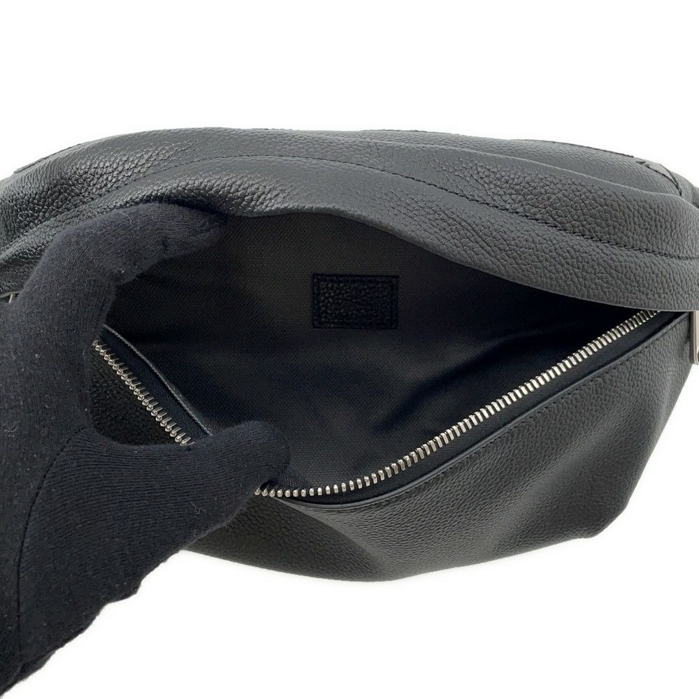 グッチ ボディバッグ インレイ ロゴ ベルトバッグ レザー 768111 GUCCI ウエストポーチ 黒