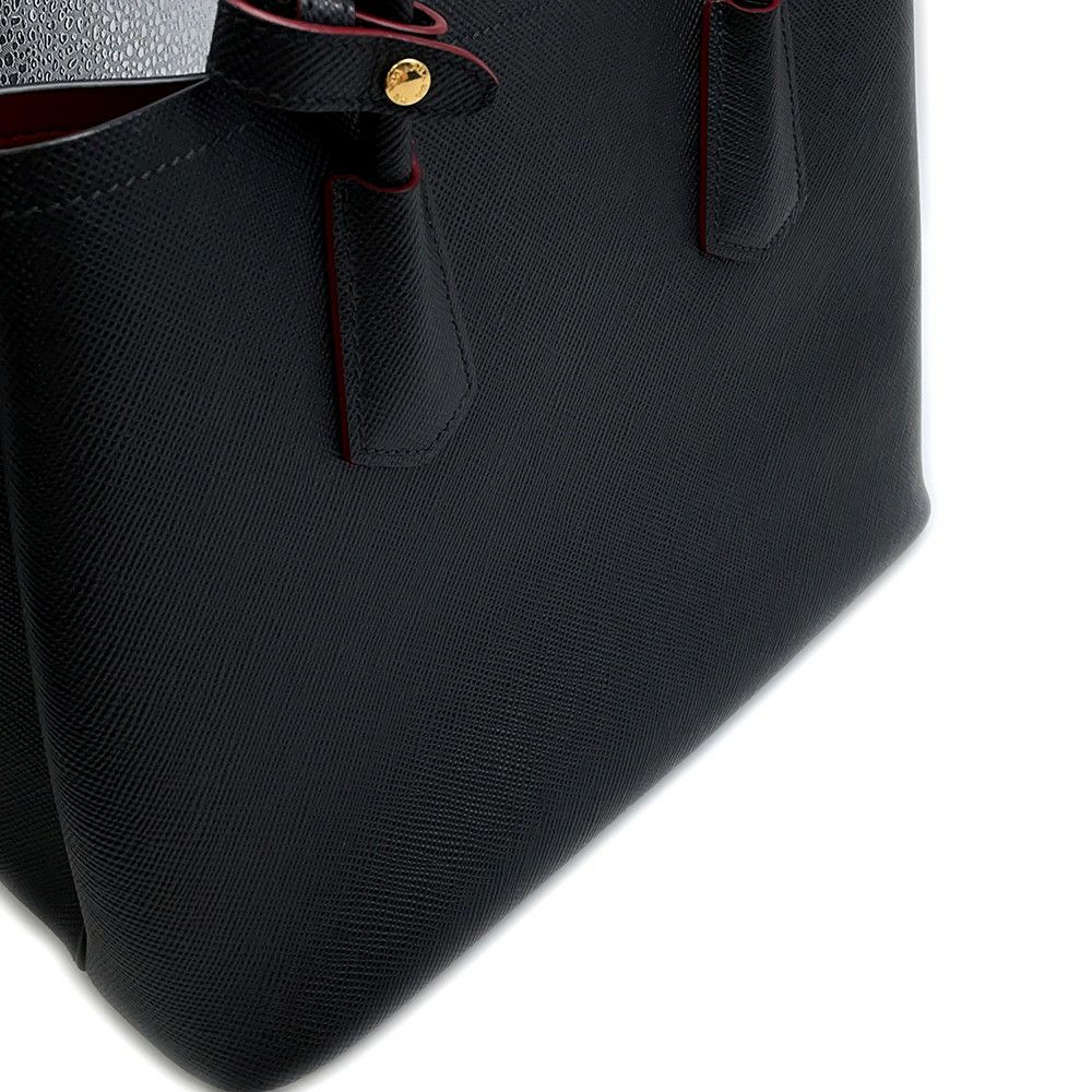 プラダ トートバッグ ドゥーブレ スモールバッグ レザー 1BG887 PRADA 2wayショルダーバッグ 黒