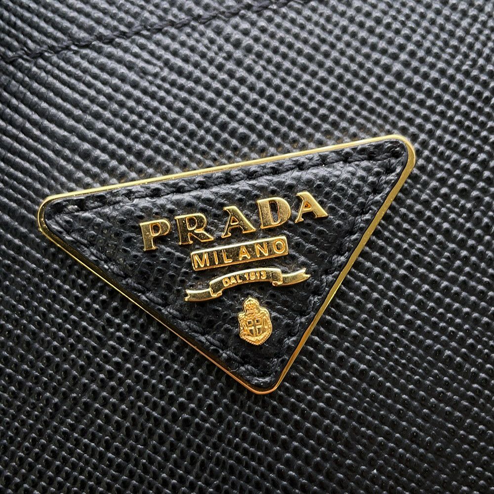 プラダ トートバッグ ドゥーブレ スモールバッグ レザー 1BG887 PRADA 2wayショルダーバッグ 黒