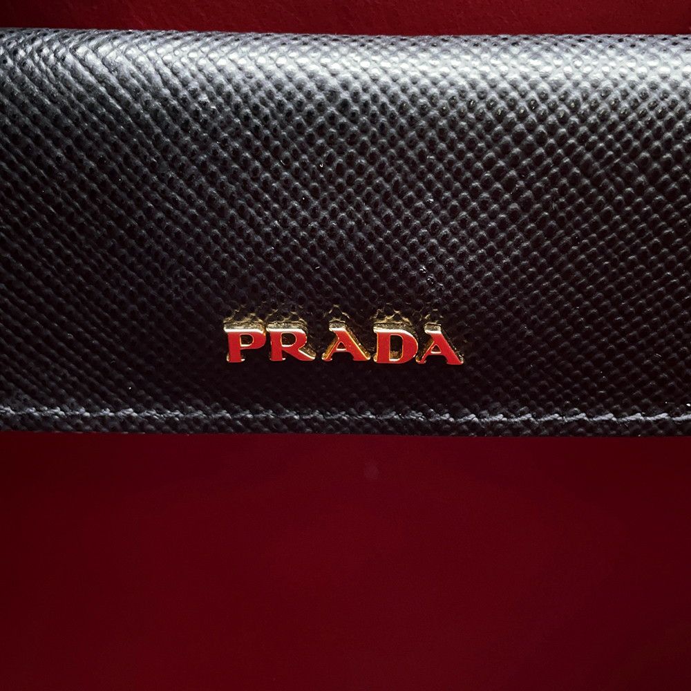 プラダ トートバッグ ドゥーブレ スモールバッグ レザー 1BG887 PRADA 2wayショルダーバッグ 黒